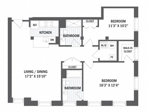 Floor plan at Jack Flats by Windsor, Massachusetts, 02176